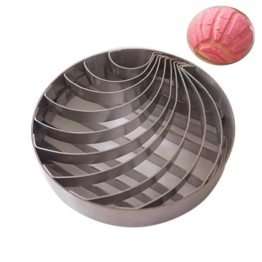 Concha Cutter Mexican 2‎ sided Stainless Steel Bread Stamp Baking